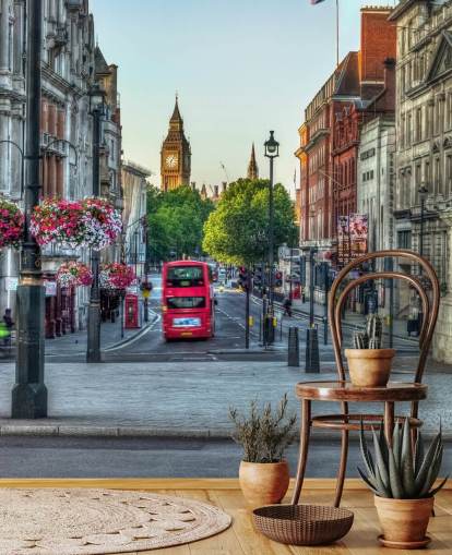 Papel de parede para celular gratis Streets of London city with Double Dec Papel de parede para celular gratis Streets of London city with Double Dec