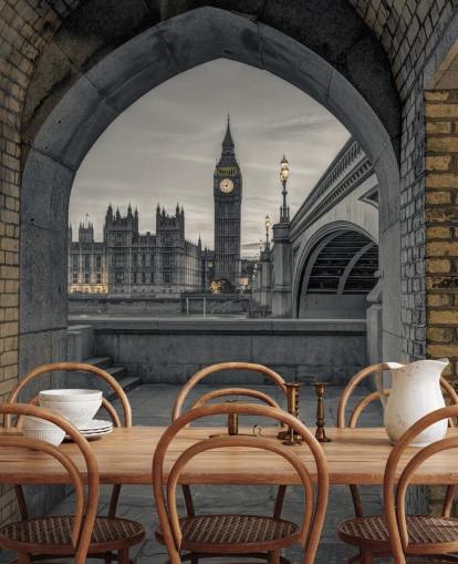 Utsikt över Westminster och Big Ben tapeter