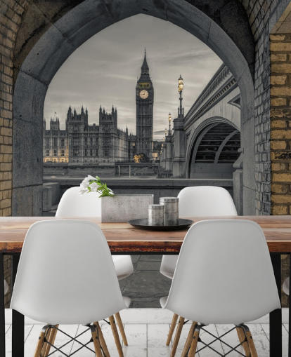 Utsikt över Westminster och Big Ben tapeter