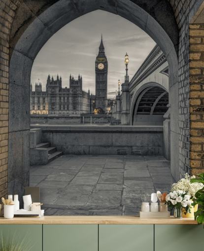 Vue de Westminster et Big Ben papier peint