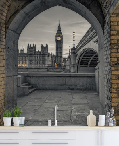 Weergave van Westminster en Big Ben behang Weergave van Westminster en Big Ben behang