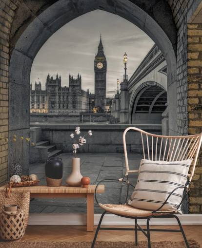 Ansicht von Westminster und Big Ben Tapete