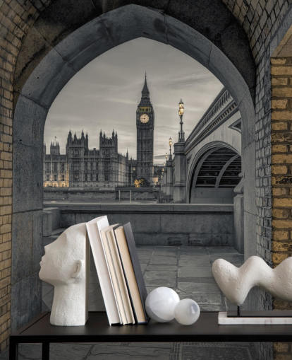 Ansicht von Westminster und Big Ben Tapete