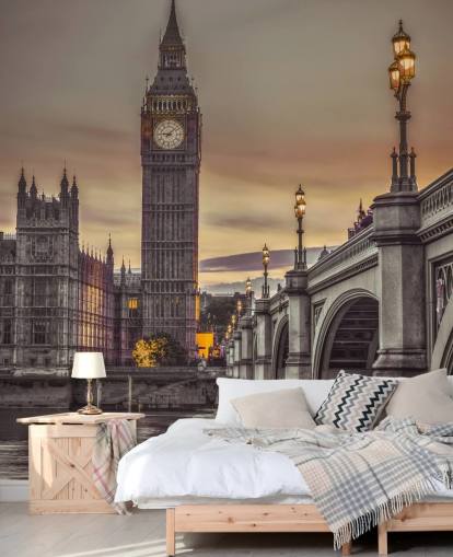 Westminster Bridge and Big Ben mural Westminster Bridge and Big Ben mural