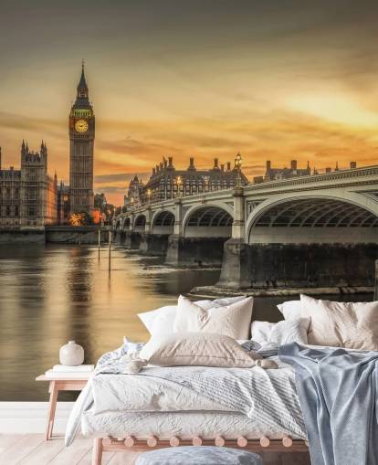 Descargar el fondo de pantalla westminster and bridge at sunset Descargar el fondo de pantalla westminster and bridge at sunset