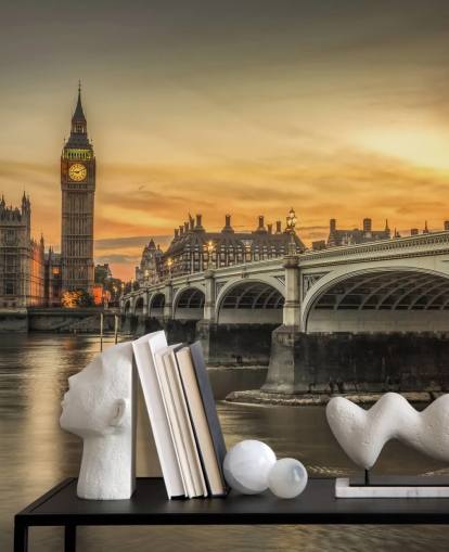 Westminster ja silta auringonlaskun taustakuva Westminster ja silta auringonlaskun taustakuva