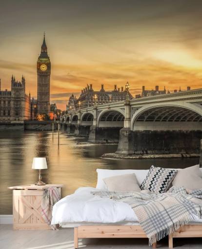 carta da parati di Westminster e ponte al tramonto