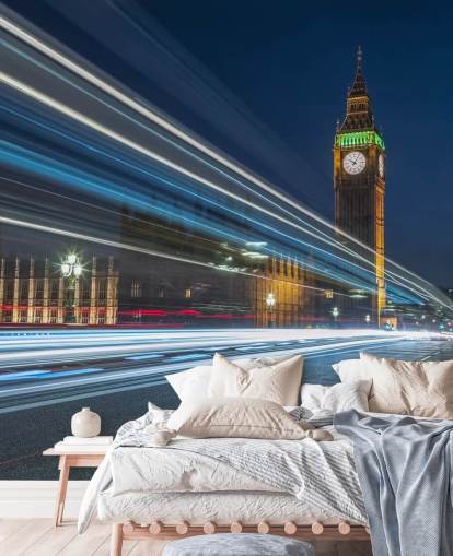 Westminster Abby, Big Ben med Stripelys Mural