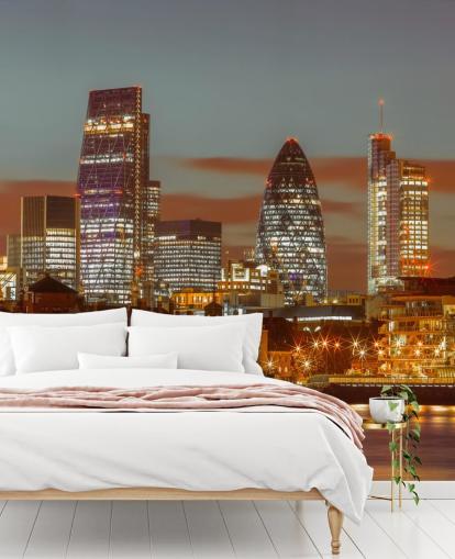 London Skyline and the Gherkin Building Mural