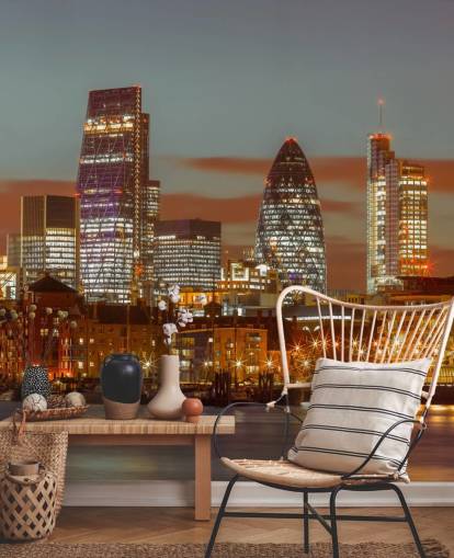 Murale du bâtiment Skyline de Londres et le cornichon