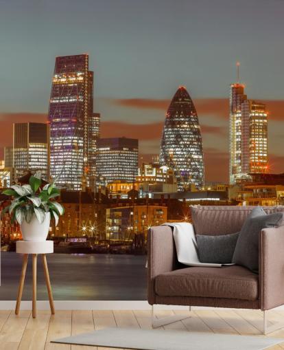 Mural Skyline de Londres y el edificio Gherkin