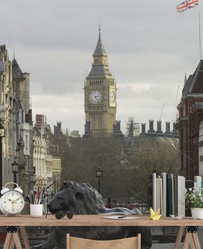 Papier Peint Fresque Trafalgar Square avec Big Ben