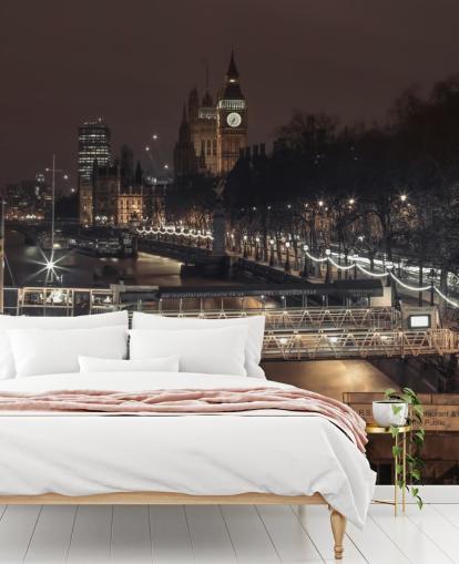 London City at Night Wallpaper Mural London City at Night Wallpaper Mural