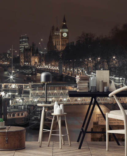 Carta da parati murale con città di Londra