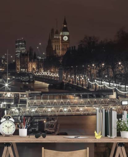 Papel pintado Ciudad de Londres por la noche Papel pintado Ciudad de Londres por la noche