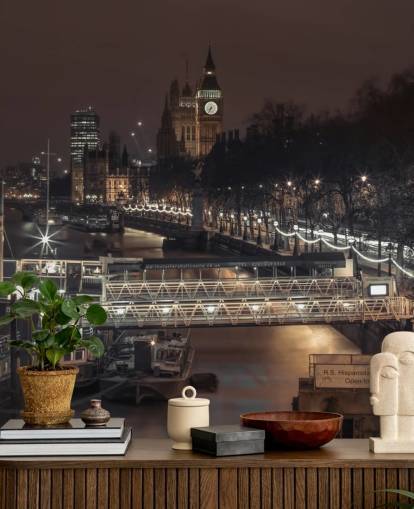 Carta da parati murale con città di Londra