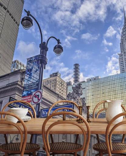 Papier Peint Fresque Paysage urbain de New York avec Chrysler Building