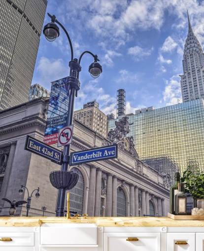 New York Stadtbild mit Chrysler Building Wandgemälde New York Stadtbild mit Chrysler Building Wandgemälde