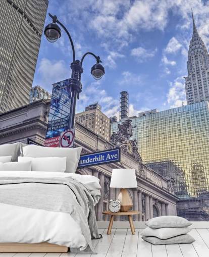 Mural de pared Paisaje urbano de Nueva York con edificio Chrysler