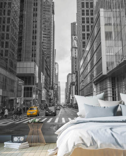 Cab på New York City Street vægmaleri