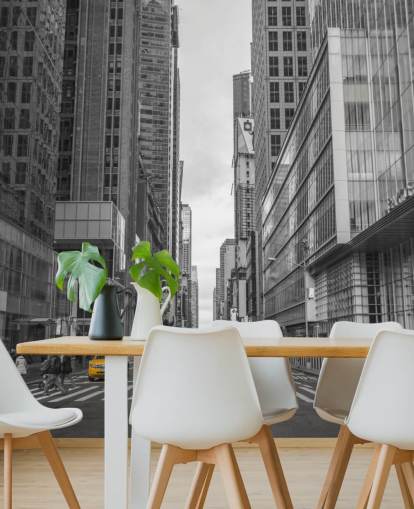 Cab on New York City Street Wall Mural Cab on New York City Street Wall Mural