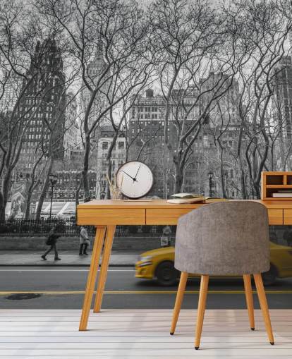 New York Taxi Colour Splash Wall Mural