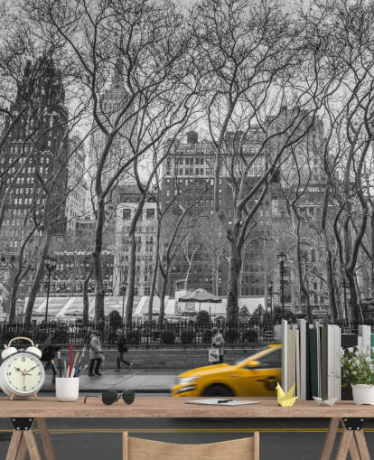 New York Taxi Colour Splash Muurschildering