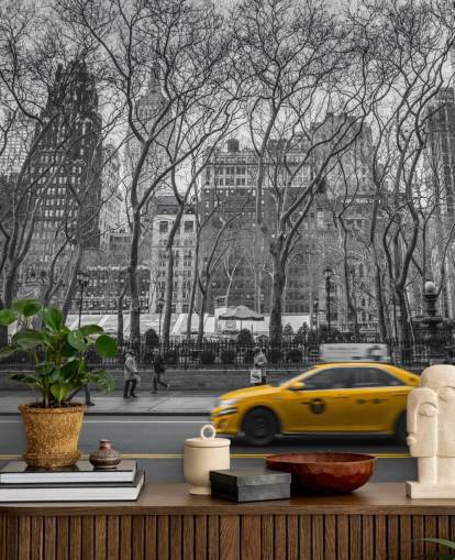 Papier Peint Fresque Taxis de New York Papier Peint Fresque Taxis de New York