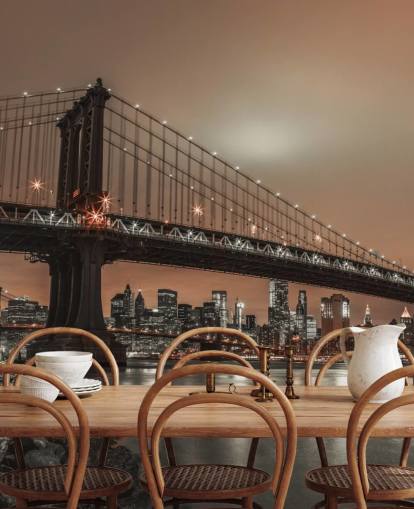 Manhattan and New York Skyline Wall Mural Manhattan and New York Skyline Wall Mural