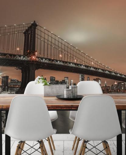 Manhattan and New York Skyline Wall Mural