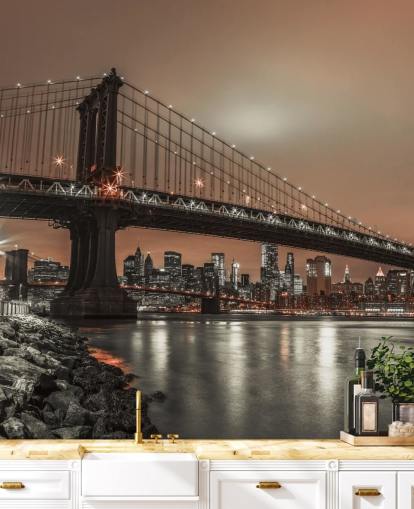Mural de pared Skyline de Manhattan y Nueva York Mural de pared Skyline de Manhattan y Nueva York