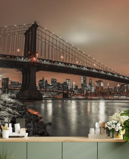 Manhattan and New York Skyline Wall Mural