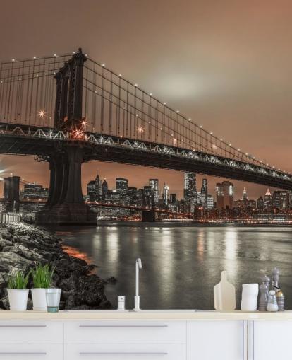 Manhattan and New York Skyline Wall Mural Manhattan and New York Skyline Wall Mural