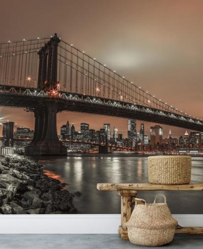 Manhattan and New York Skyline Wall Mural Manhattan and New York Skyline Wall Mural