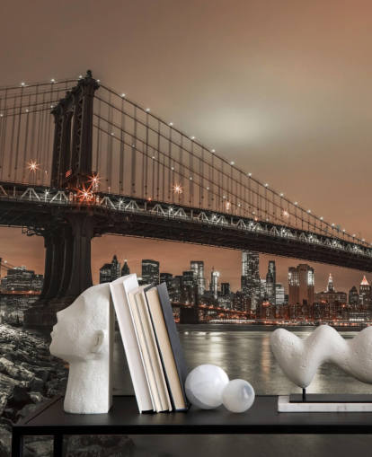 Manhattan and New York Skyline Wall Mural