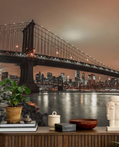 Manhattan og New York Skyline Veggmaleri