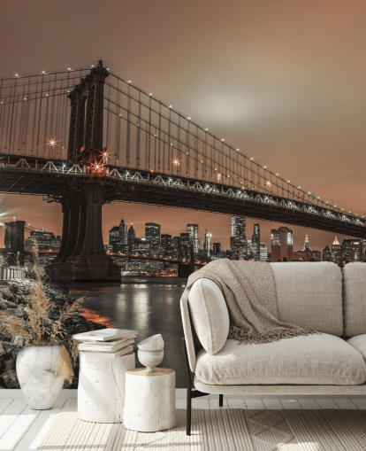 Mural de pared Skyline de Manhattan y Nueva York