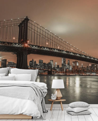 Mural de pared Skyline de Manhattan y Nueva York Mural de pared Skyline de Manhattan y Nueva York