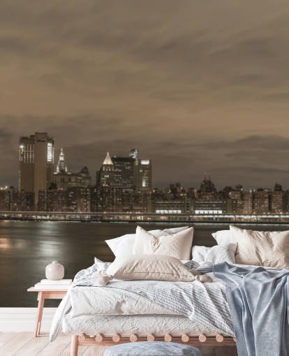 Decorazione murale con ponte di Brooklyn e Manhattan Bridge Decorazione murale con ponte di Brooklyn e Manhattan Bridge