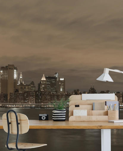 Brooklyn Bridge and Manhattan Bridge Wall Mural