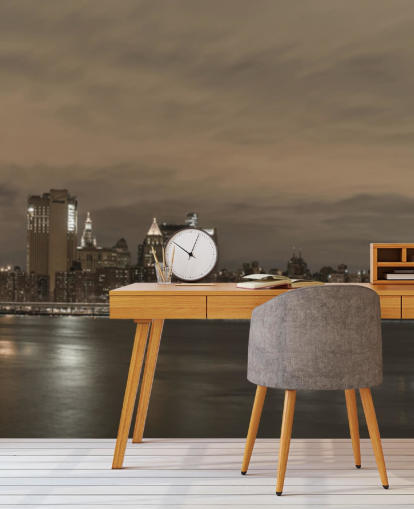 Decorazione murale con ponte di Brooklyn e Manhattan Bridge Decorazione murale con ponte di Brooklyn e Manhattan Bridge