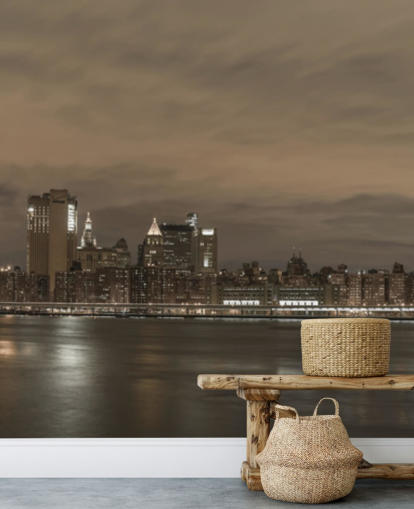 Brooklyn Bridge en Manhattan Bridge muurschildering Brooklyn Bridge en Manhattan Bridge muurschildering