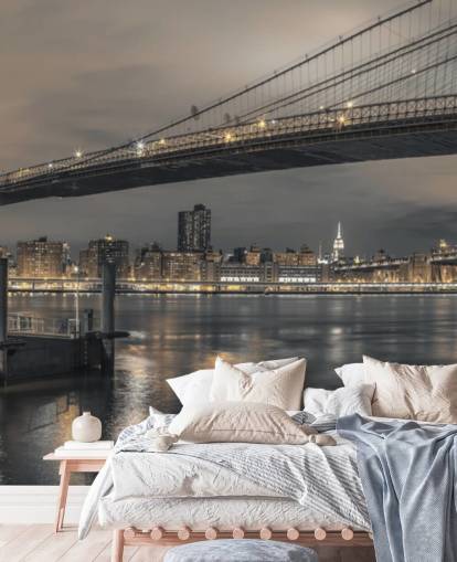 Brooklyn Bridge lange skud vægmaleri