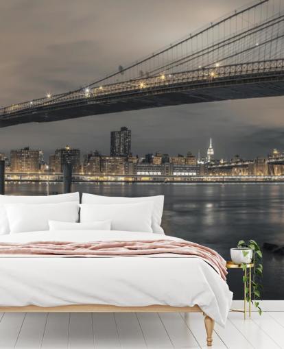 Decorazione murale a lungo raggio con ponte di Brooklyn