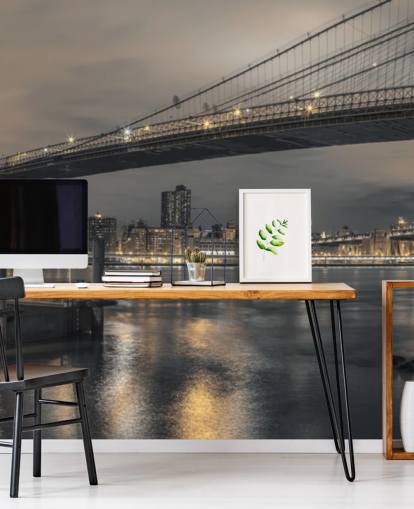 Brooklyn Bridge Long Shot Wall Mural