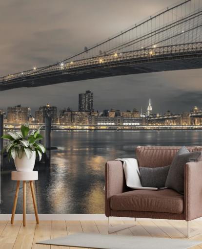 Brooklyn Bridge Long Shot Wall Mural Brooklyn Bridge Long Shot Wall Mural