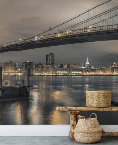 Papier Peint Fresque Long Shot Pont de Brooklyn