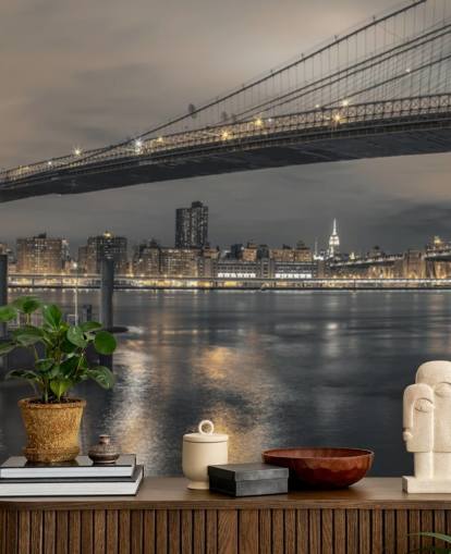 Brooklyn Bridge Long Shot Wall Mural Brooklyn Bridge Long Shot Wall Mural