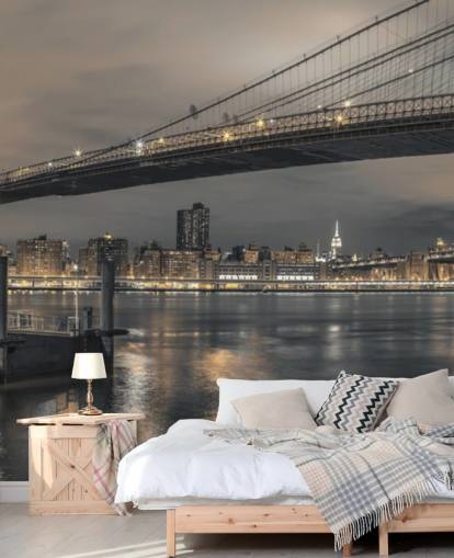 Brooklyn Bridge Long Shot Wall Mural Brooklyn Bridge Long Shot Wall Mural