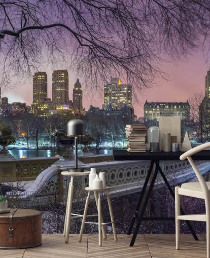 Peinture murale du pont de Central Park à New York